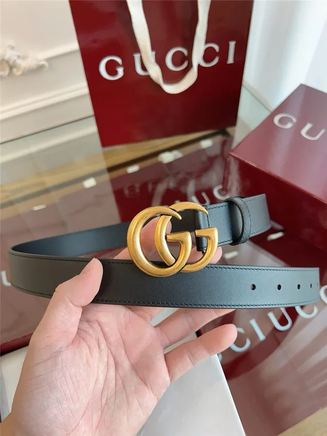 Gucci Ophidia Noir Or Interlocking G Boucle Cuir Lisse Ceinture 2