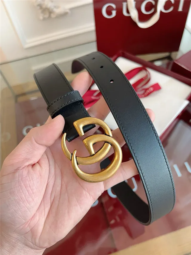 Gucci Ophidia Noir Or Interlocking G Boucle Cuir Lisse Ceinture 3
