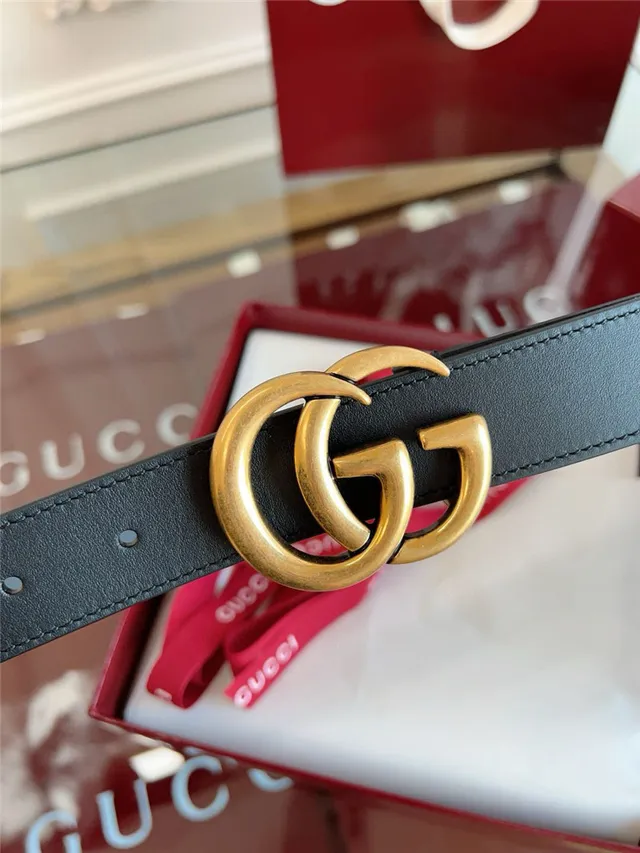 Gucci Ophidia Noir Or Interlocking G Boucle Cuir Lisse Ceinture 6