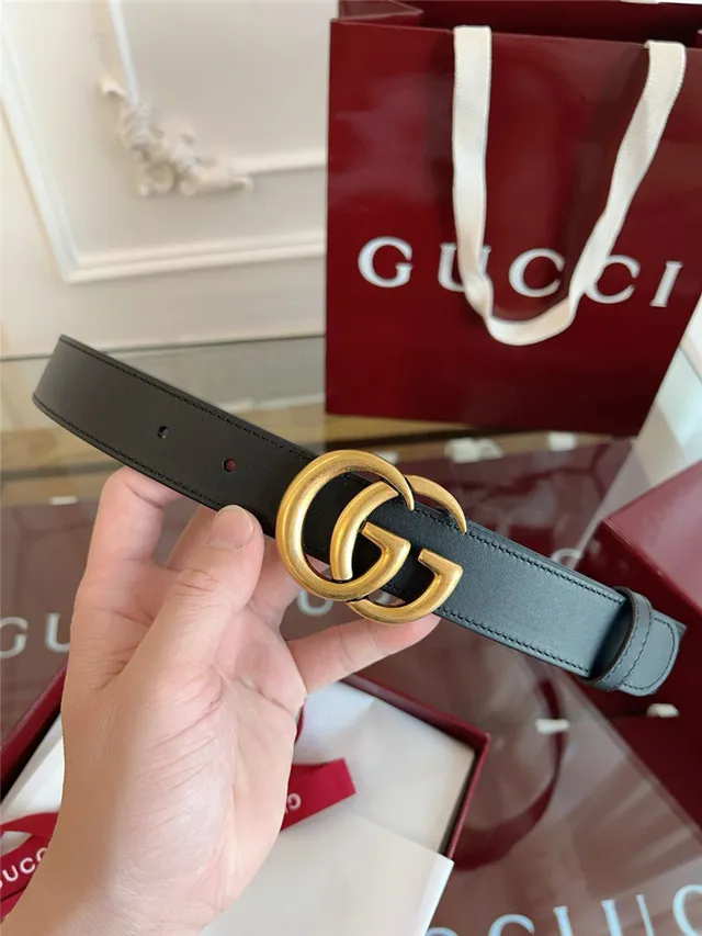 Gucci Ophidia Noir Or Interlocking G Boucle Cuir Lisse Ceinture 7