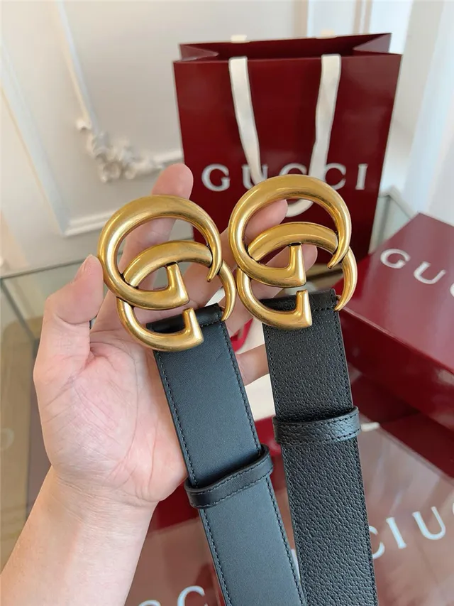 Gucci Ophidia Noir Or Interlocking G Boucle Cuir Lisse Ceinture 9