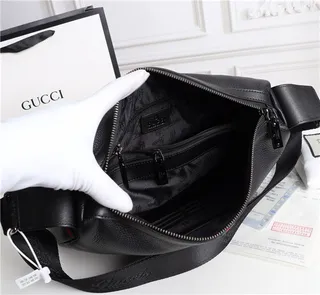 Gucci Ophidia Black Pebbled Leather Boston Bag 2
