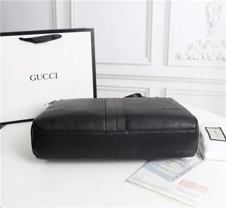 Gucci Ophidia Black Pebbled Leather Boston Bag 6