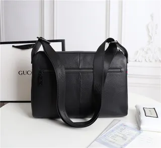 Gucci Ophidia Black Pebbled Leather Boston Bag 7