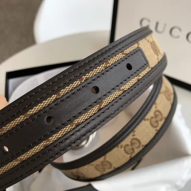 Gucci Ophidia GG Belt Beige Brown Leather Belt 3