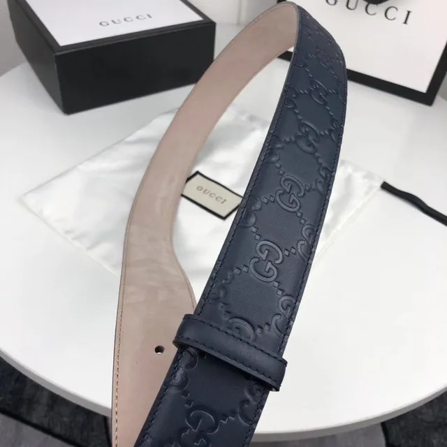 Gucci Ophidia Interlocking G Buckle Black Leather Belt 3