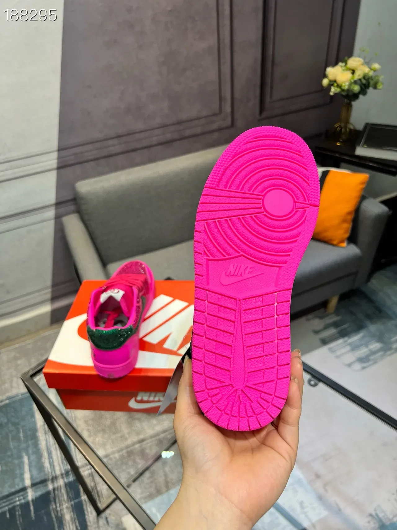Gucci Pink Green Crystal-Embellished Web Stripe Lifestyle Sneakers 3