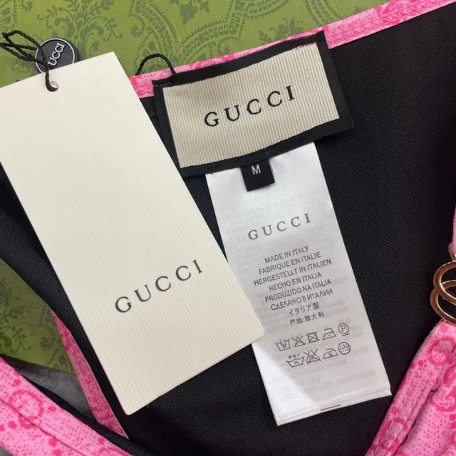 Maillot de bain Gucci rose Halter Triangle All-Over GG Monogram 2