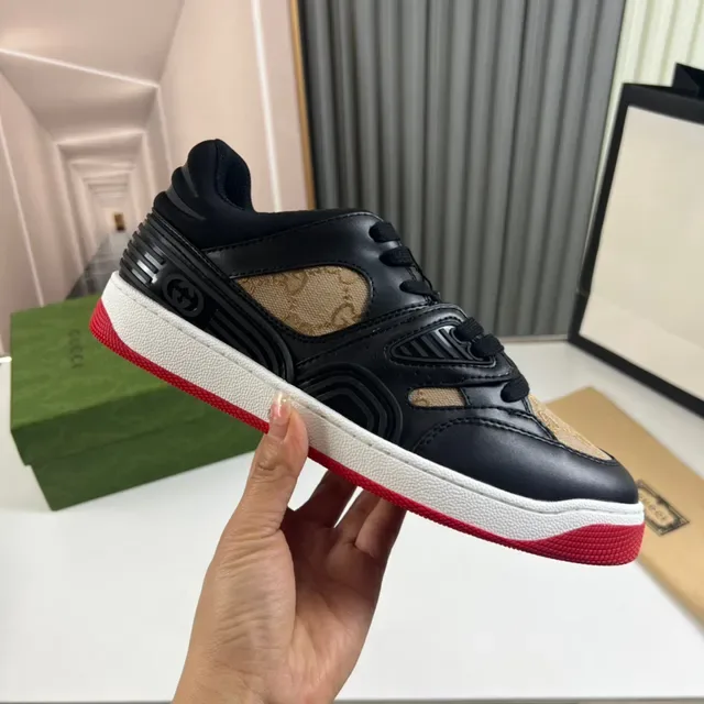 Gucci Rhyton Black Beige GG-Print Canvas Lifestyle Sneakers 2