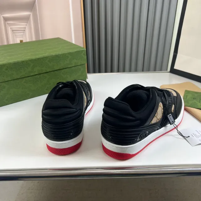 Gucci Rhyton Black Beige GG-Print Canvas Lifestyle Sneakers 6