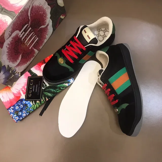 Gucci Rhyton Preto Vermelho Verde Web Lifestyle Sneakers 8