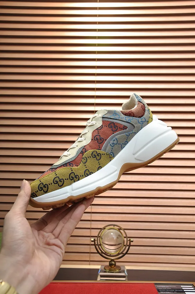 Gucci Rhyton Multicolor GG Monogram Chunky Sneakers 9