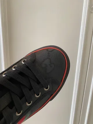 Gucci Screener Black Green High-Top GG Monogram Print Lifestyle Sneakers 7