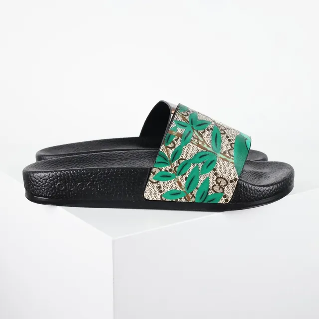 Gucci Screener Floral Print GG Canvas Slide Slippers 3