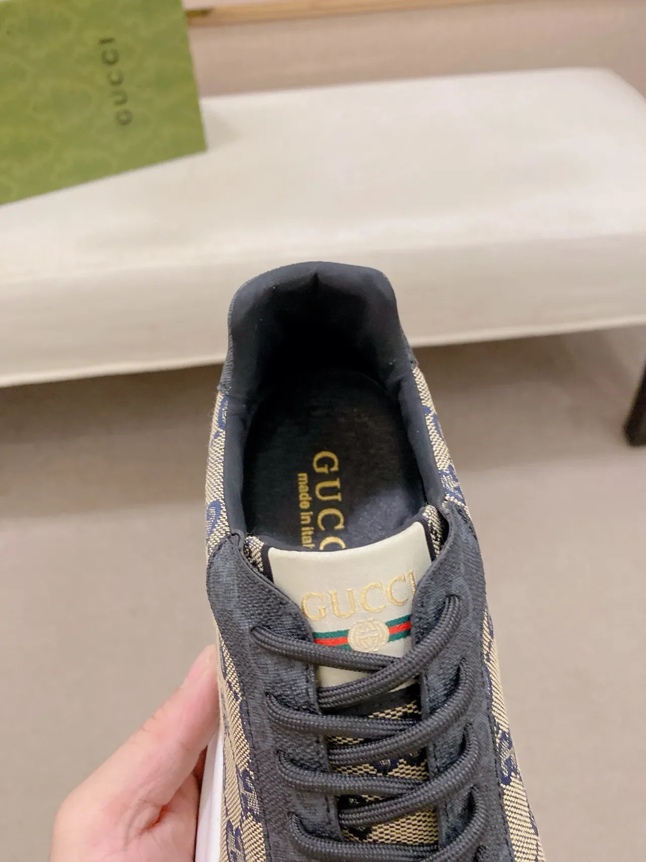 Gucci Screener GG Monogram كانفاس ودينيم أحذية lifestyle 4