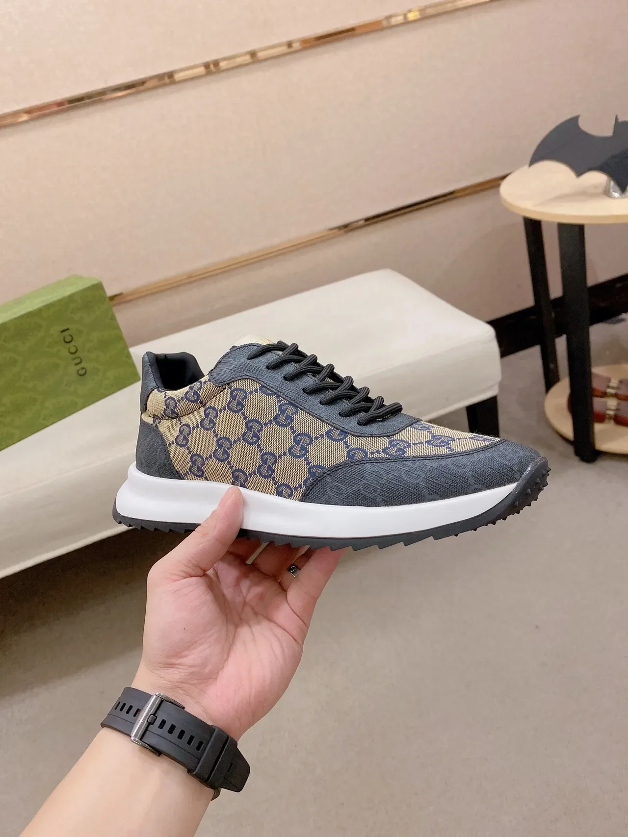 Gucci Screener GG Monogram كانفاس ودينيم أحذية lifestyle 5