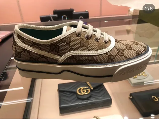 Gucci Screener GG Monogram Canvas Beige Lifestyle Sneakers 3