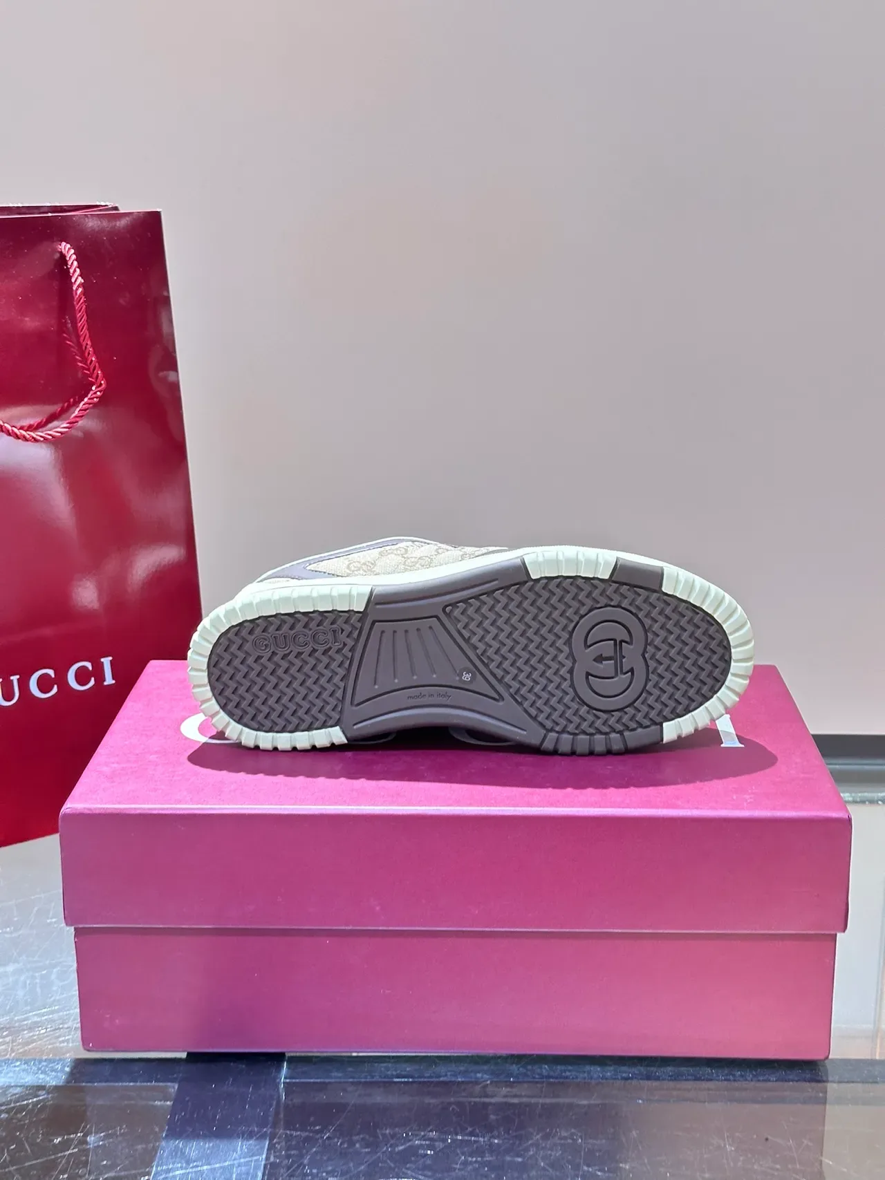 Gucci Screener GG Monogram ক্যানভাস Web Stripe লাইফস্টাইল স্নিকার 2