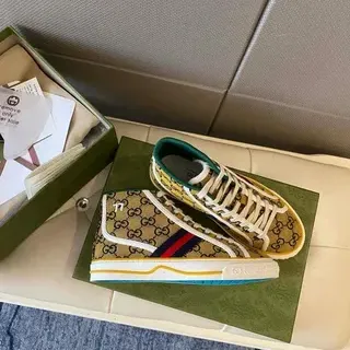 Gucci Screener GG Monogram Web Stripe Lifestyle Sneakers