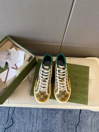 Gucci Screener GG Monogram Web Stripe Lifestyle Sneakers 4