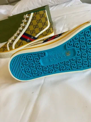 Gucci Screener GG Monogram Web Stripe Lifestyle Sneakers 5