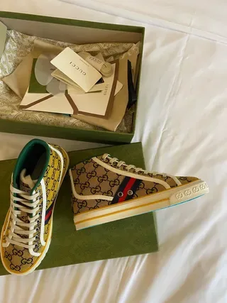Gucci Screener GG Monogram Web Stripe Lifestyle Sneakers 6