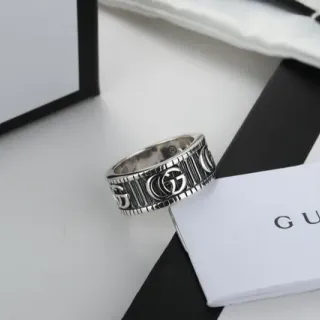 Gucci Screener Interlocking GG Wide Band Ring