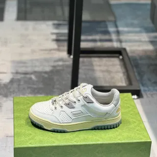 Gucci Screener Off-White and Mint Green Lifestyle Sneakers