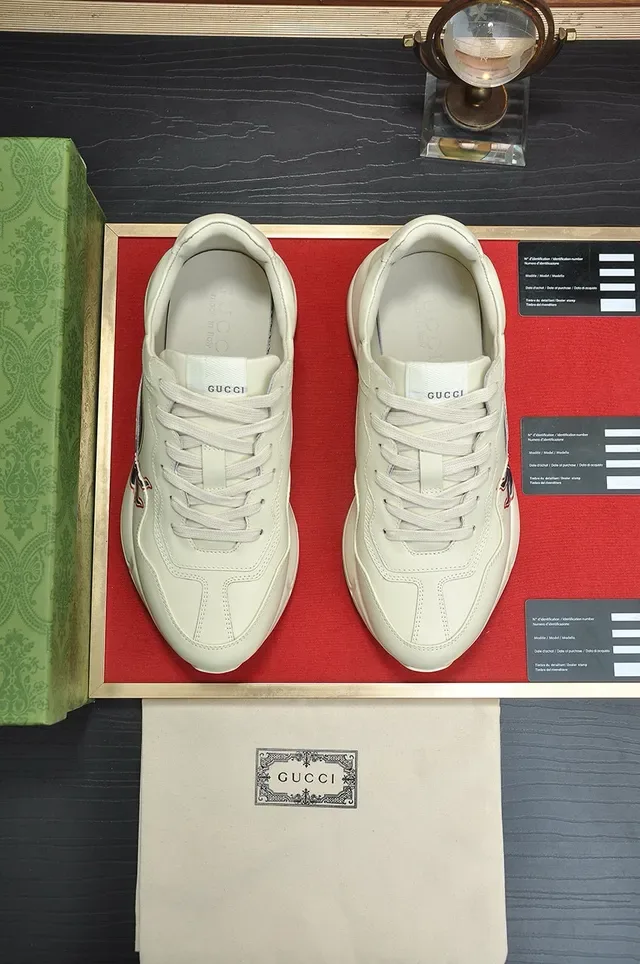 Gucci Screener Off-White Flame GG Logo Lifestyle Sneakers 5