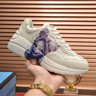 Gucci Screener Off-White Graphic Print Lifestyle Sneaker