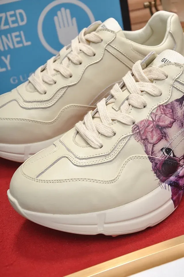 Gucci Screener Off-White Graphic Print Lifestyle Sneaker 3