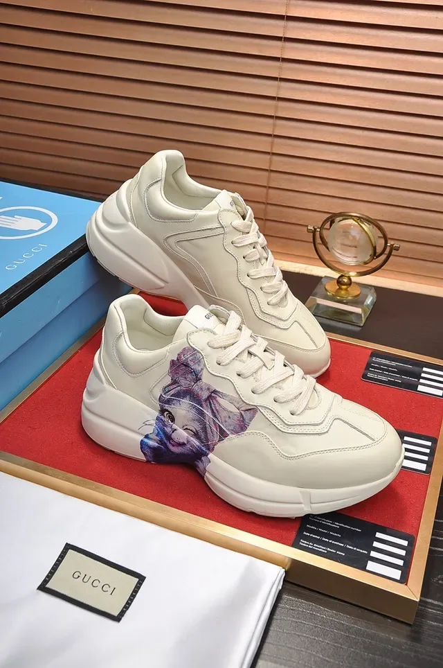 Gucci Screener Off-White Graphic Print Lifestyle Sneaker 6