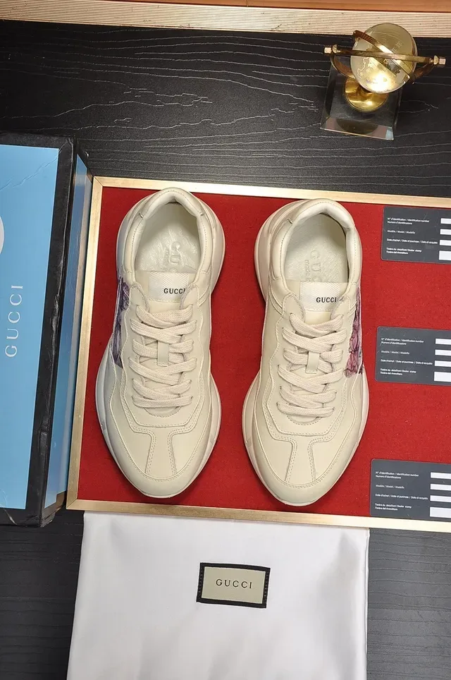 Gucci Screener Off-White Graphic Print Lifestyle Sneaker 9