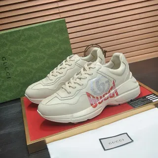 Gucci Screener Off-White Logo-Print Lifestyle Sneakers