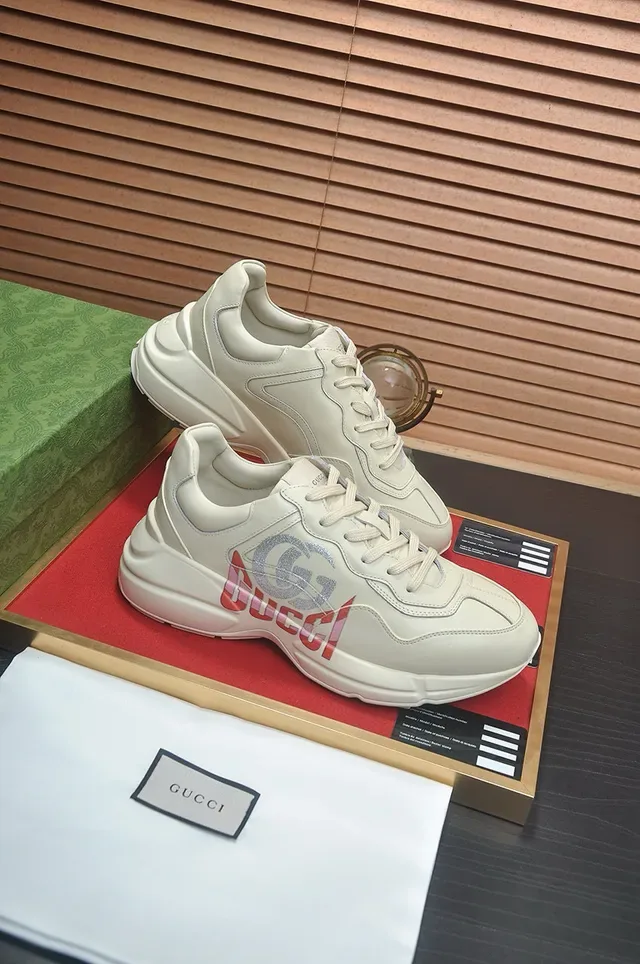 Gucci Screener Off-White Logo-Print Lifestyle Sneakers 7