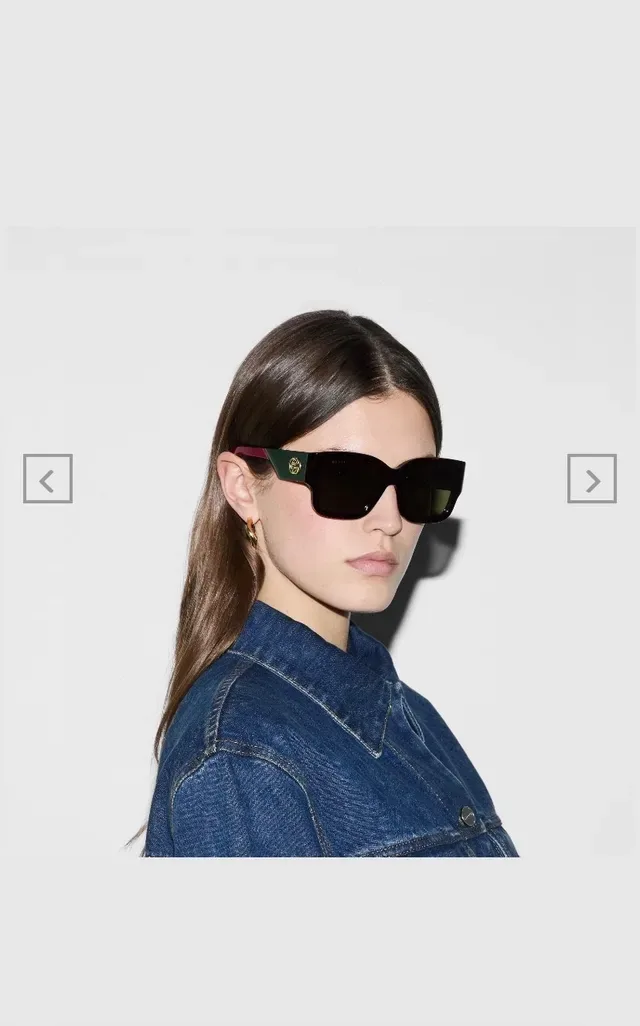Gucci Screener Oversized Square Black Acetate Sunglasses 2