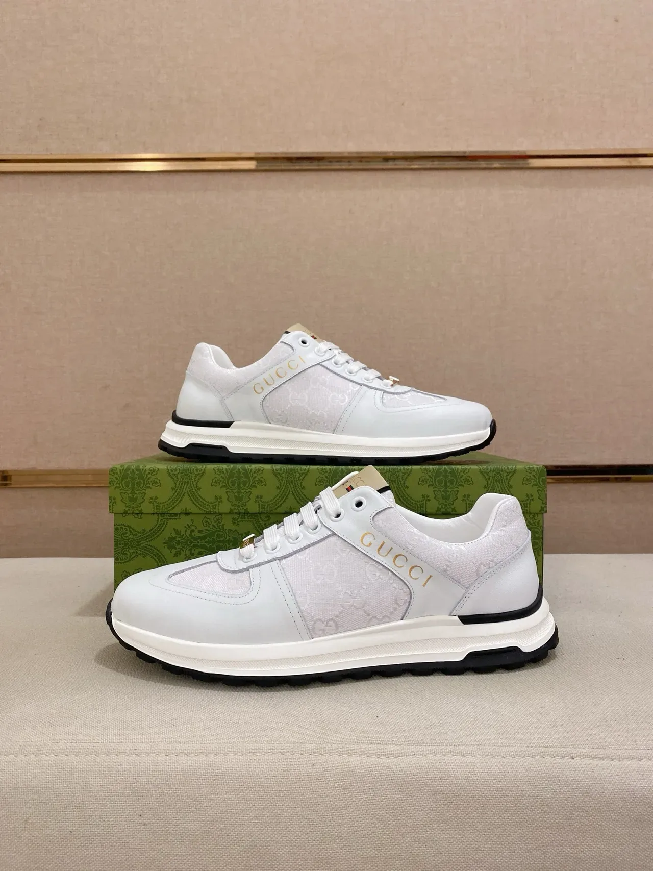 Gucci Screener White GG Monogram Lifestyle Sneakers 7
