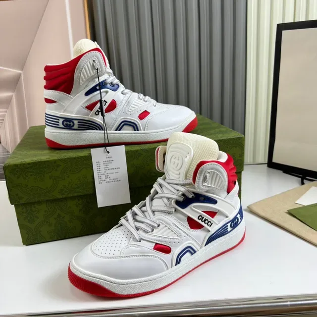 Gucci Screener sneakers lifestyle branco vermelho azul 7