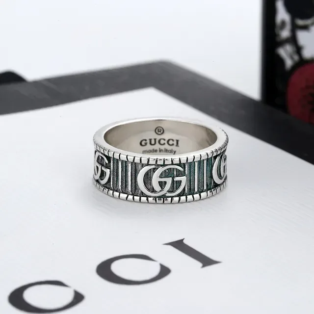 Gucci Screener Wide Band Interlocking G Ring 4