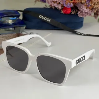 Gucci Square Oversized White Sunglasses