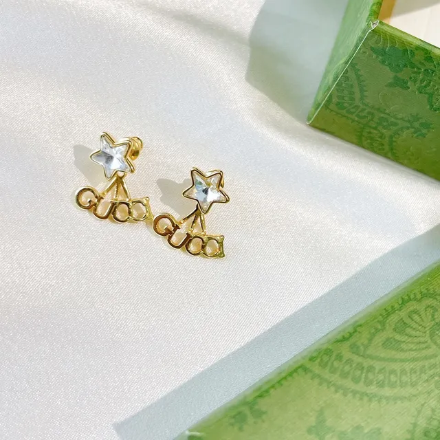 Gucci Star and GG Motif Crystal Stud Earrings 8