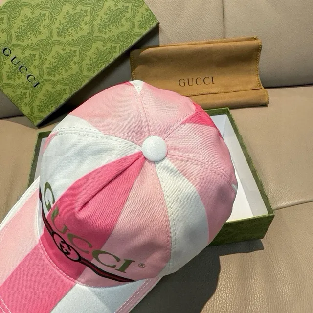 Gucci casquette de baseball avec logo Web rayé 6