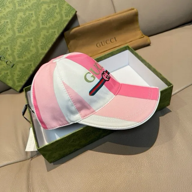 Gucci casquette de baseball avec logo Web rayé 8