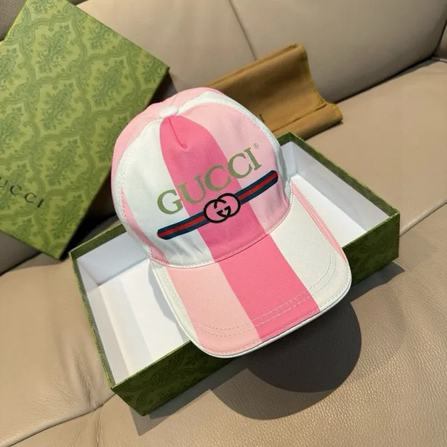 Gucci casquette de baseball avec logo Web rayé 9