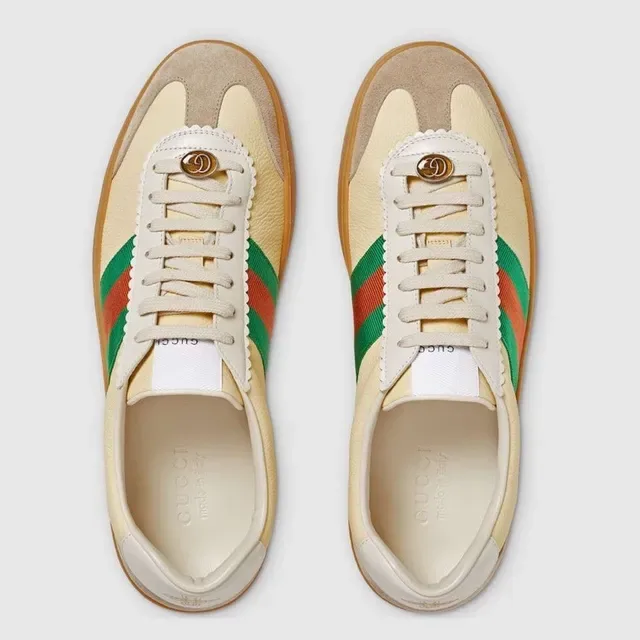Gucci Tennis 1977 Beige Green Red Web Lifestyle Sneakers 4