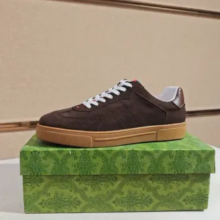 Gucci Tennis 1977 Brown Suede Web Detail Lifestyle Sneakers