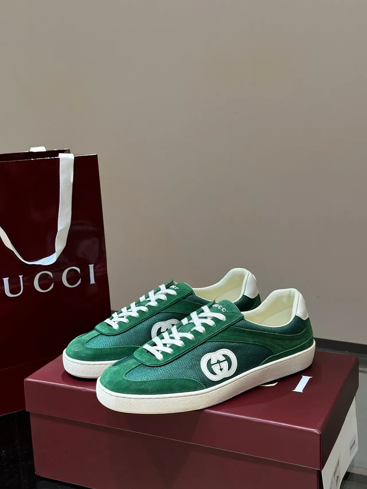 Gucci Tennis 1977 Verde Camurça e Malha Sneakers Lifestyle 3