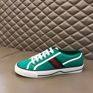 Gucci Tennis 1977 أخضر شبكة شريط حذاء رياضي أسلوب حياة