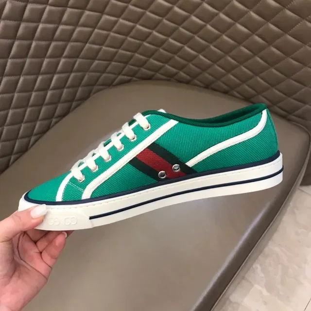 Gucci Tennis 1977 Sneakers Lifestyle Rayures Web Vert 4