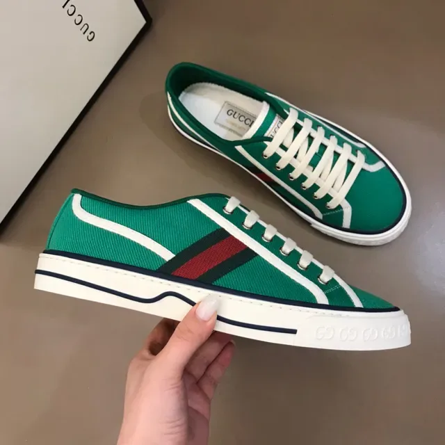 Gucci Tennis 1977 Sneakers Lifestyle Rayures Web Vert 6